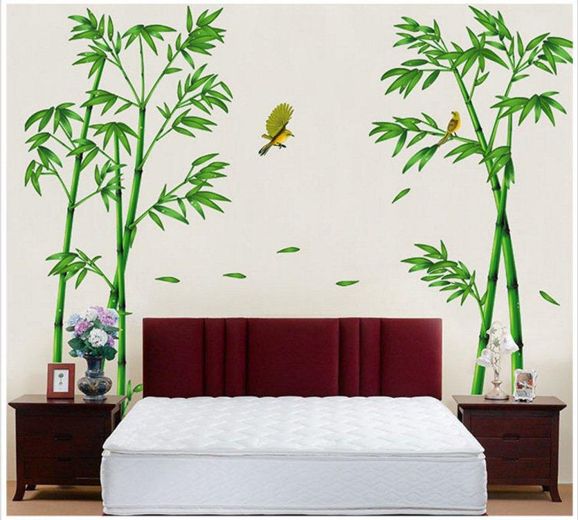 Decal Dán Tường Hai Bụi Trúc Xanh