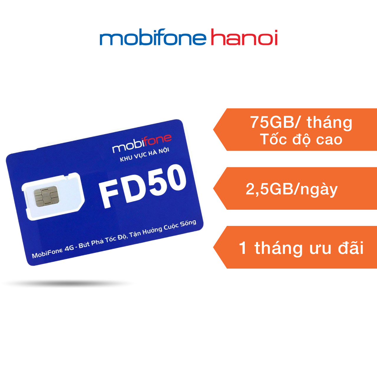 Sim data MOBIFONE chính hãng vào mạng thả ga FD50