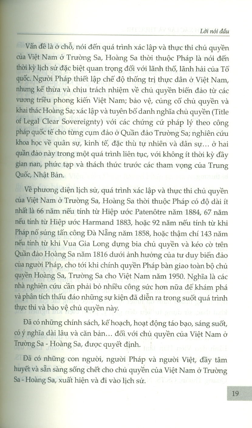 Quá Trình Xác Lập Và Thực Thi Chu Quyen Của Việt Nam Tại Hoàng Sa, Trường Sa Thời Thuộc Pháp