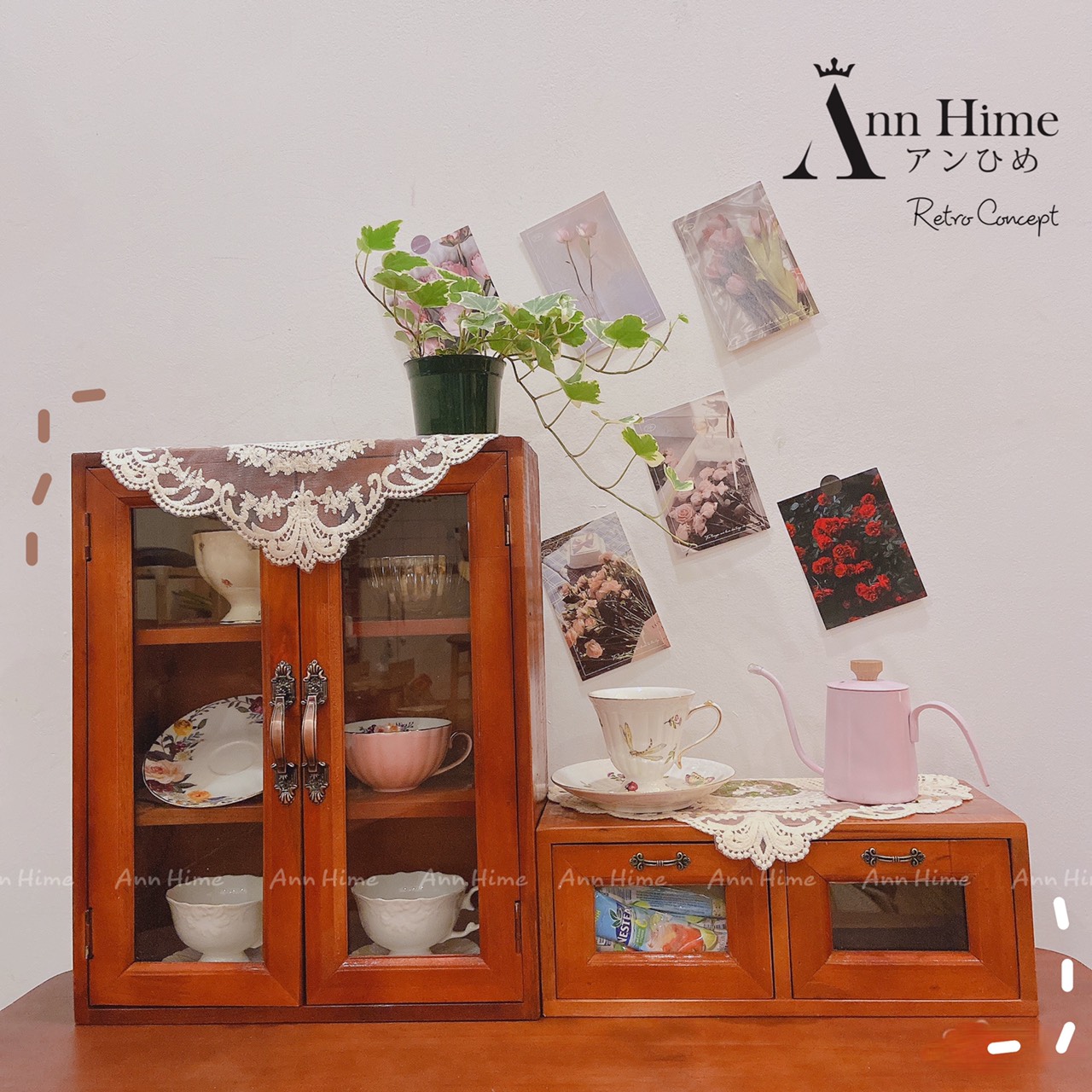Hộp Đựng Trang Sức Gỗ Kiểu Retro Cổ Điển Có Ngăn Kéo Sp24