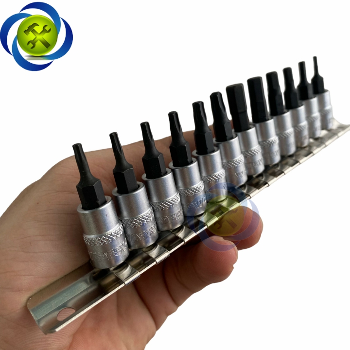 Bộ tuýp 12 chi tiết ra đầu lục giác + đầu sao WADFOW WST2414 chuôi 1/4
