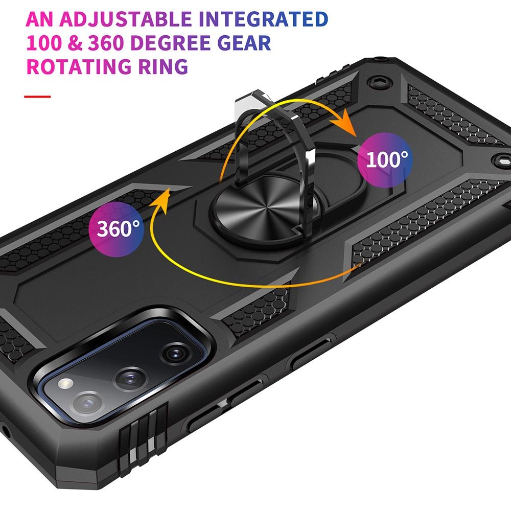 Ốp lưng cho Samsung S20 FE chống sốc 2 lớp kèm nhẫn iring làm giá đỡ