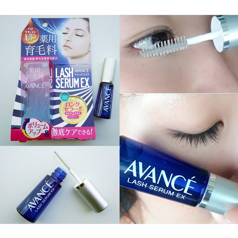 Tinh Chất Dưỡng Dài Mi Nhật Bản Avance Lash Serum EX 7ml, Ngăn Ngừa Gãy Rụng, Kích Thích Mọc Mi Mới