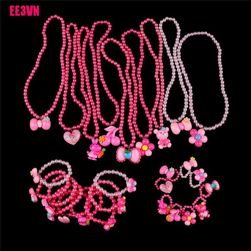 Bộ 3 Món đồ chơi Đính Ngọc Kiểu Công Chúa Dễ Thương Cho Bé Gái, đồ chơi trang điểm cho bé - Quà tặng hấp dẫn cho bé gái