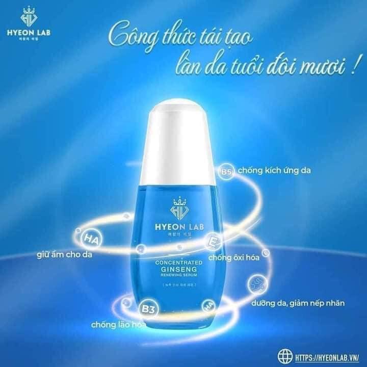 Concentrated Ginseng Renewing Serum|| Serum nhân sâm Hyeon Lab|| Với  dưỡng ẩm, se khít lỗ chân lông, làm Chậm lão hóa