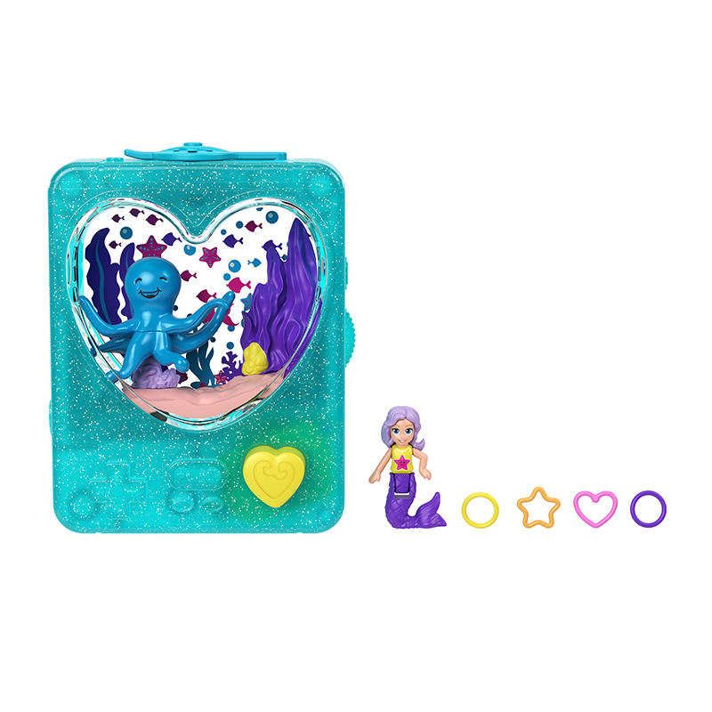 Đồ Chơi Búp Bê POLLY POCKET Pp Trò Chơi Bắn Vòng Nước Xanh Ngọc - Nàng Tiên Cá GWF53/GWF48