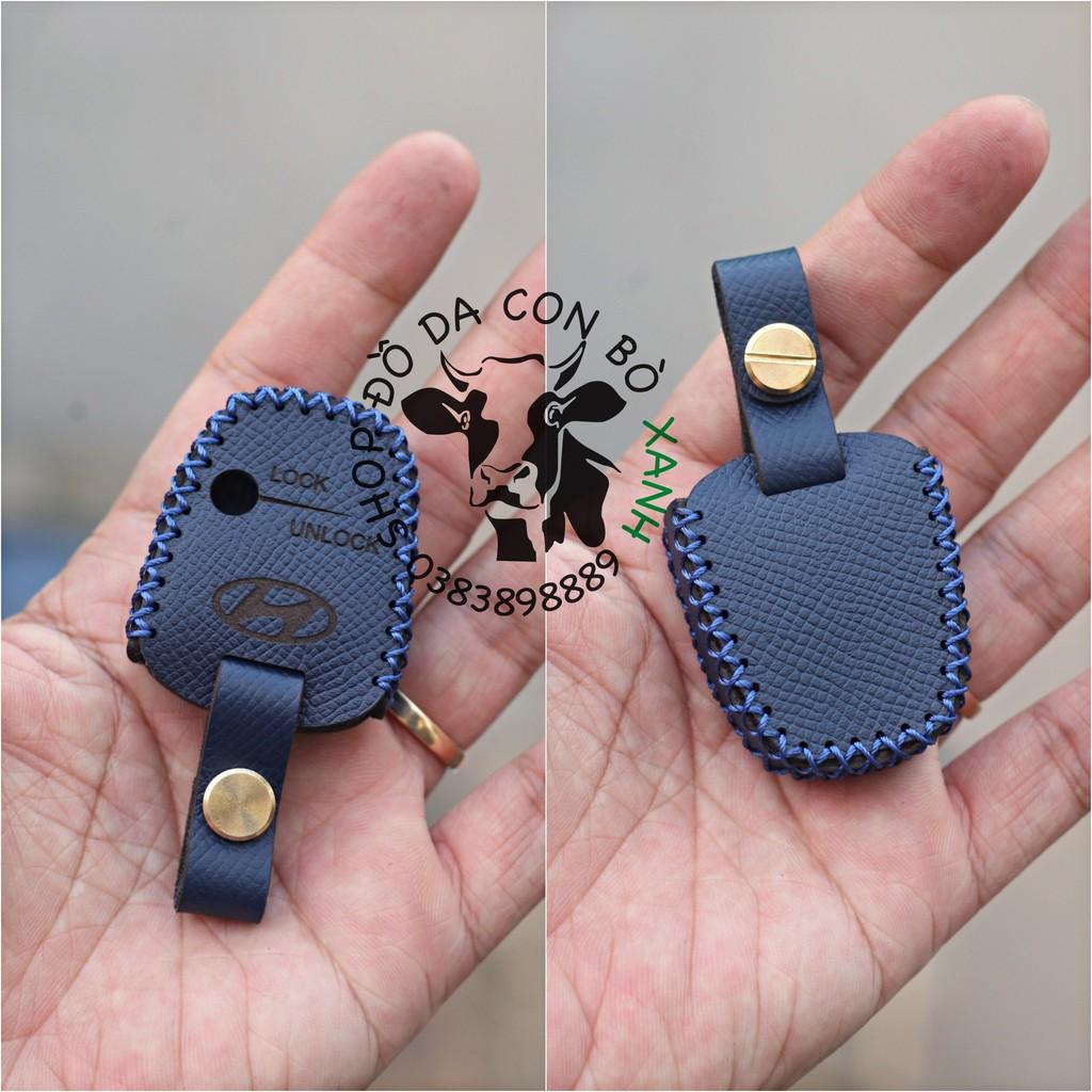 Bao da dành cho chìa khoá Hyundai Getz, Click, Starex, Verna handmade da thật 001