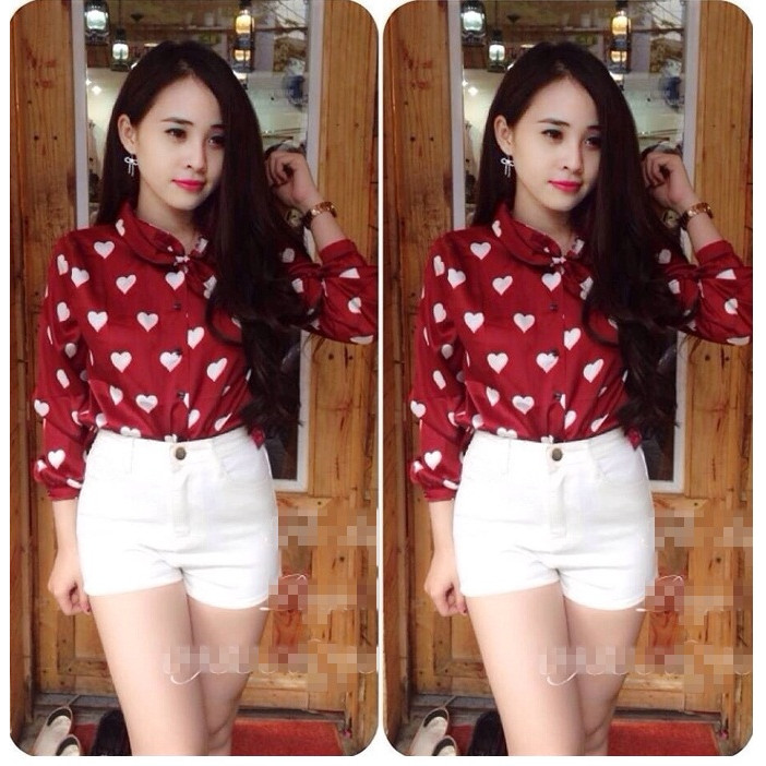 Quần Short Jean Nữ Trắng