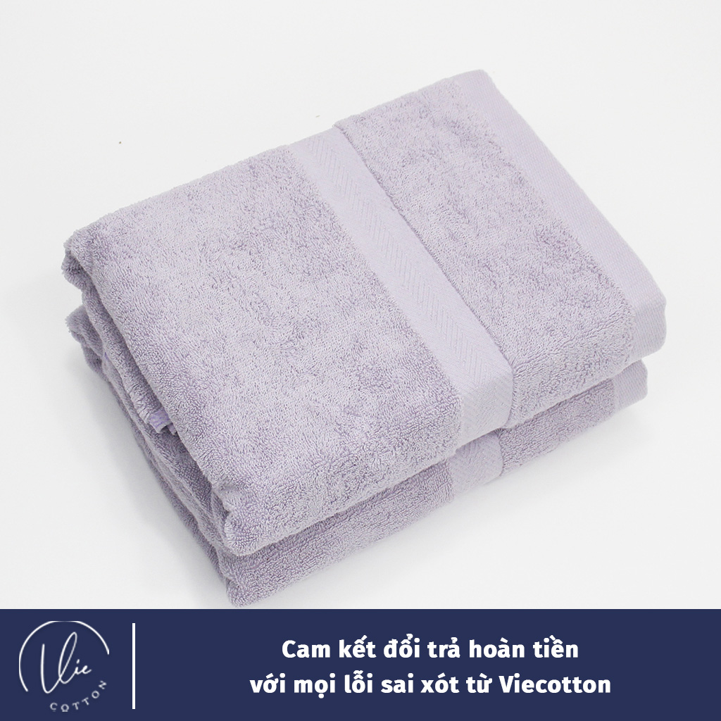 Khăn Tắm Cao Cấp VieCotton 100% Cotton Cỡ 50x100 Siêu Dày Siêu Mềm Mịn Thấm Hút Cam Kết Giao Đúng Màu