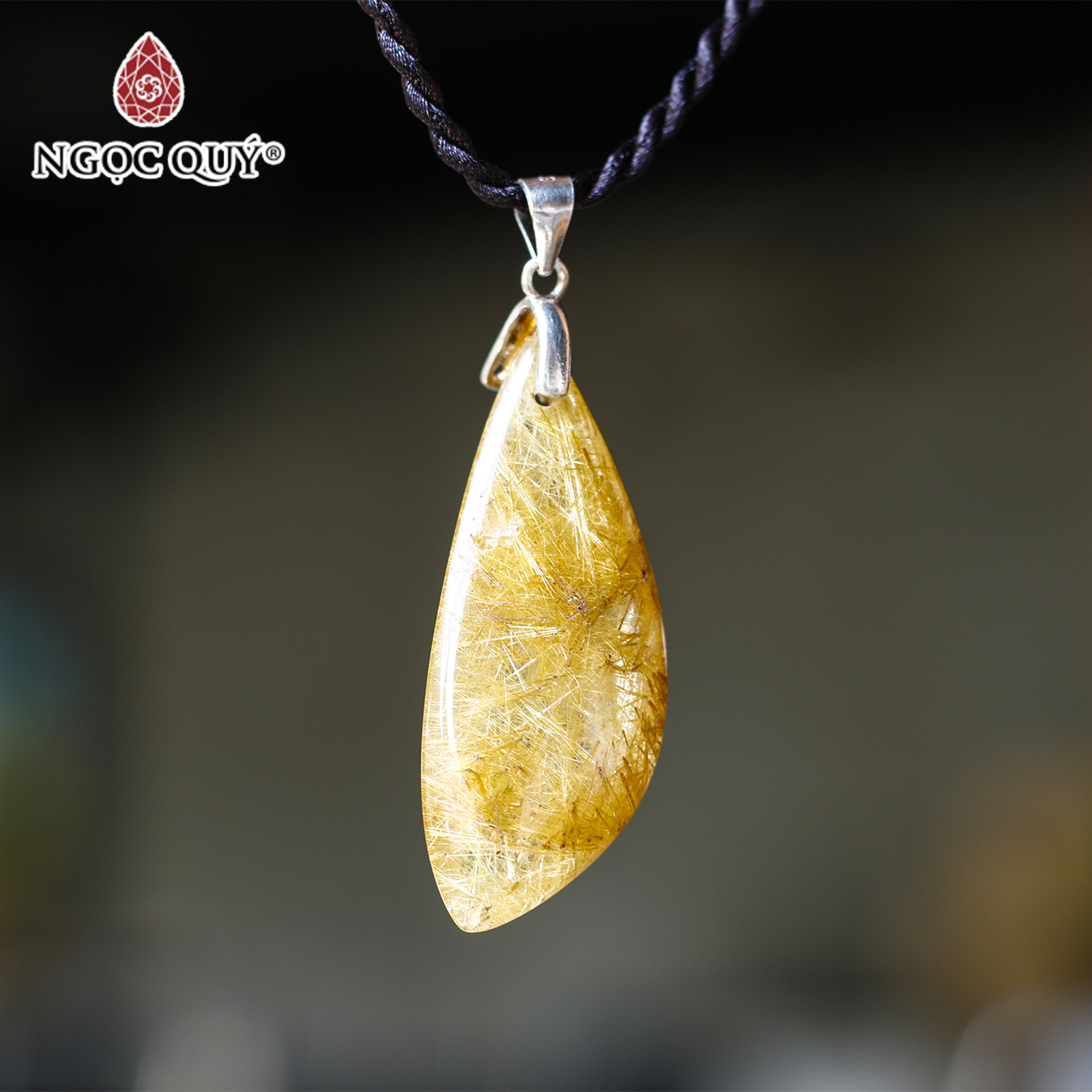 Mặt dây chuyền thạch anh tóc - Ngọc Quý Gemstones