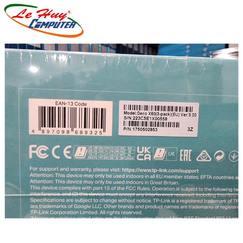 Bộ Phát Wifi Mesh TP-Link Deco X60 AX3000 MU-MIMO Hàng Chính Hãng