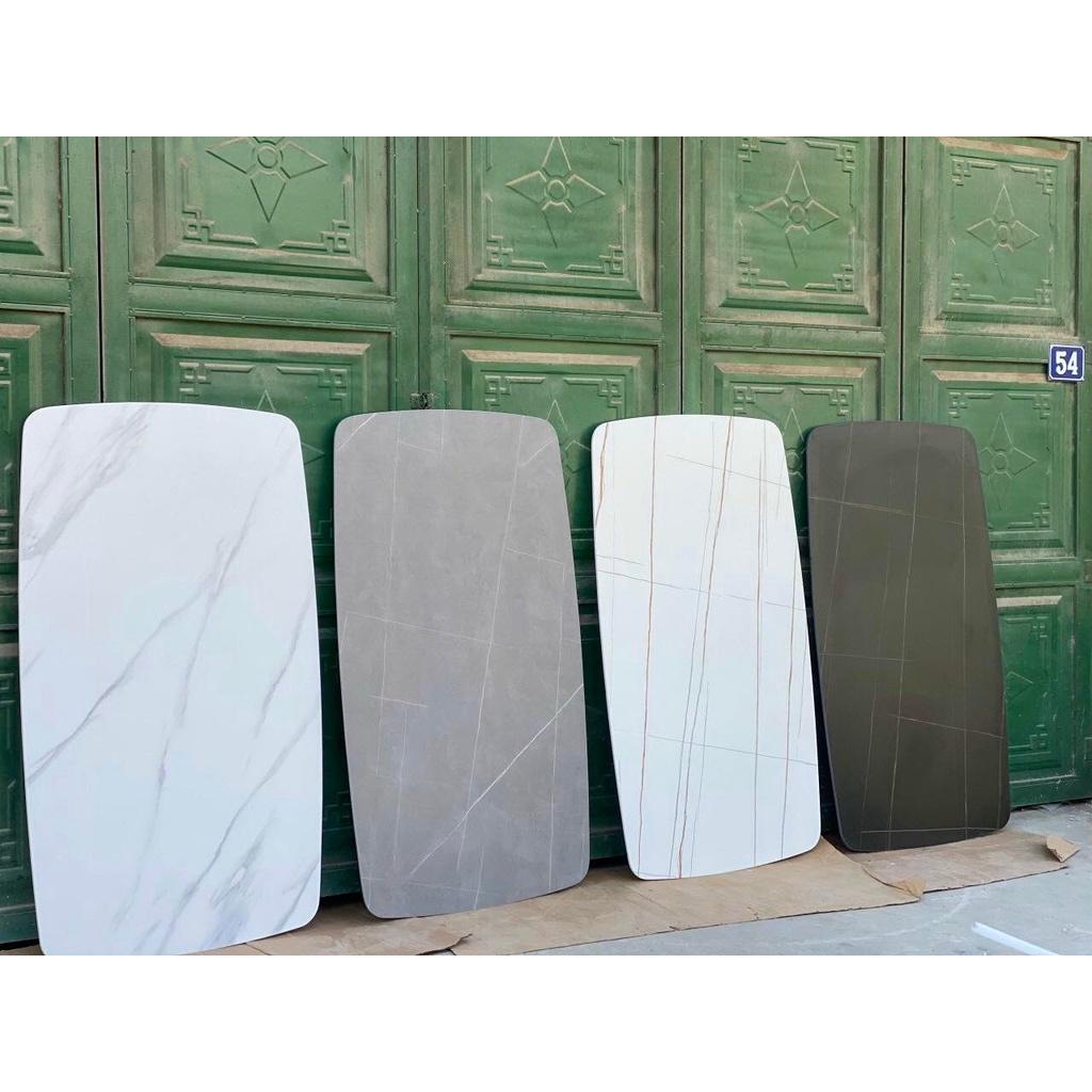 Bộ bàn ăn mặt đá phiến ceramic kết hợp cùng ghế Cross