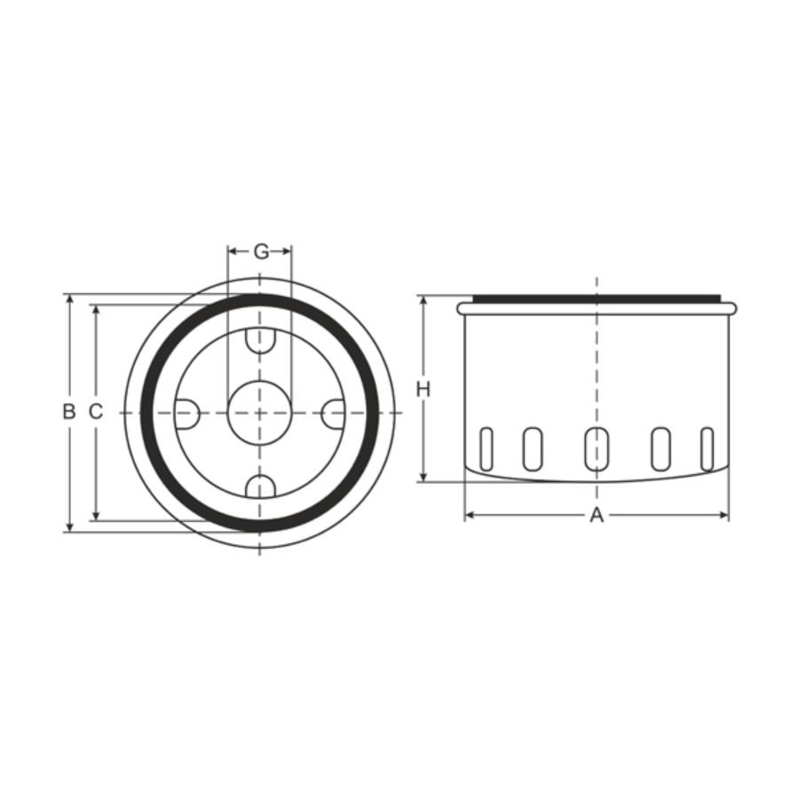 Lọc dầu động cơ dành cho xe Huyndai Accent IV, Avante, Coupe, Creta, Elantra IV, Elantra V, Genesis Coupe, Get