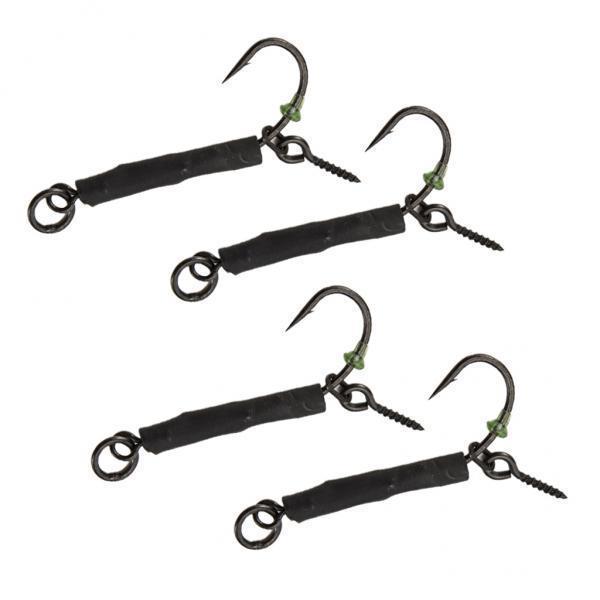 2-7pack 4pcs Fishing Ronnie Rigs Carp Fishing Spinner Rigs Assist Hooks 04