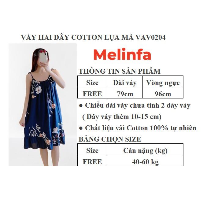 Váy ngủ hai dây nữ, đầm ngủ nữ freesize thoải mái chất vải lanh lụa cotton tự nhiên thoáng mát nhiều màu mã VAV0204