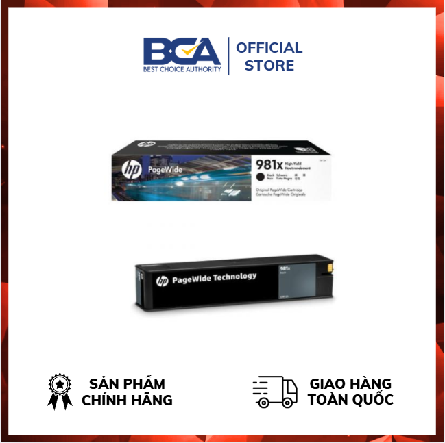 Mực in HP 981X High Yield Black Original PageWide Cartridge (L0R12A) - Hàng chính hãng
