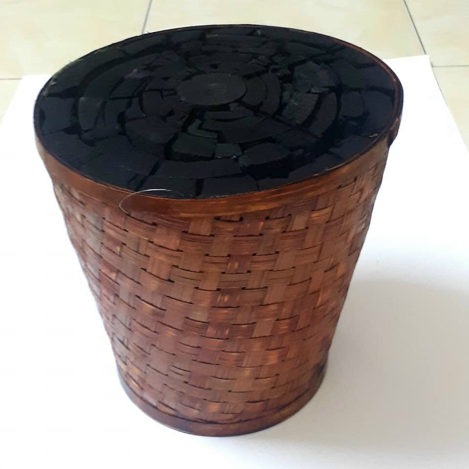 GIỎ THAN TRE HOẠT TÍNH KHỬ MÙI, TRANG TRÍ PHONG THỦY