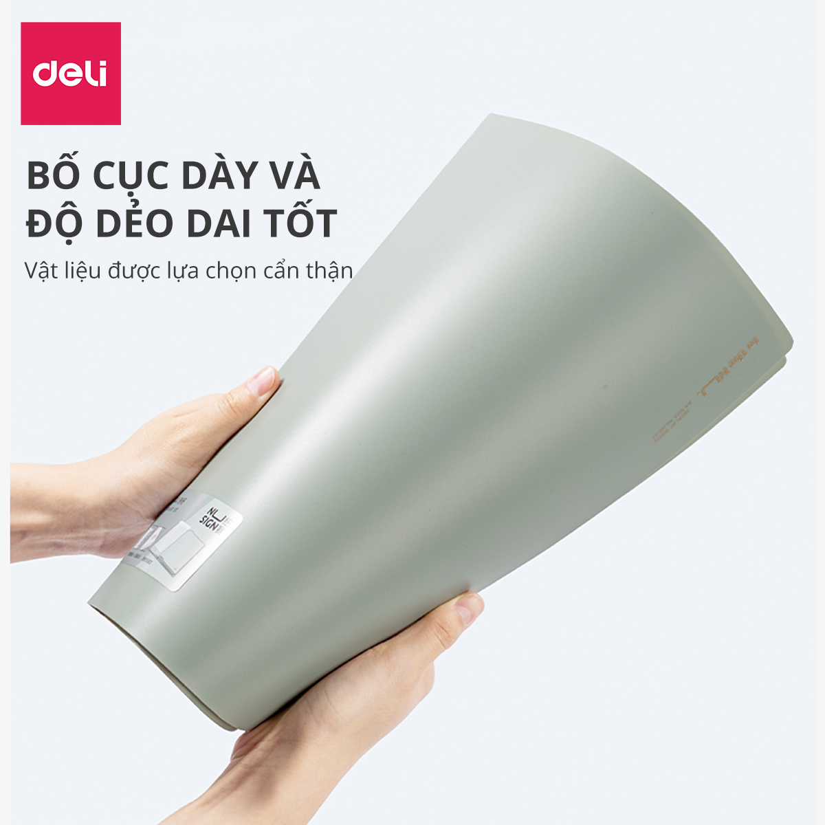 File lá A4 đựng tài liệu nhiều ngăn Nusign Deli - Tệp đựng tài liệu 30/40 lá chất liệu PP cao cấp tiện lợi nhiều màu sắc