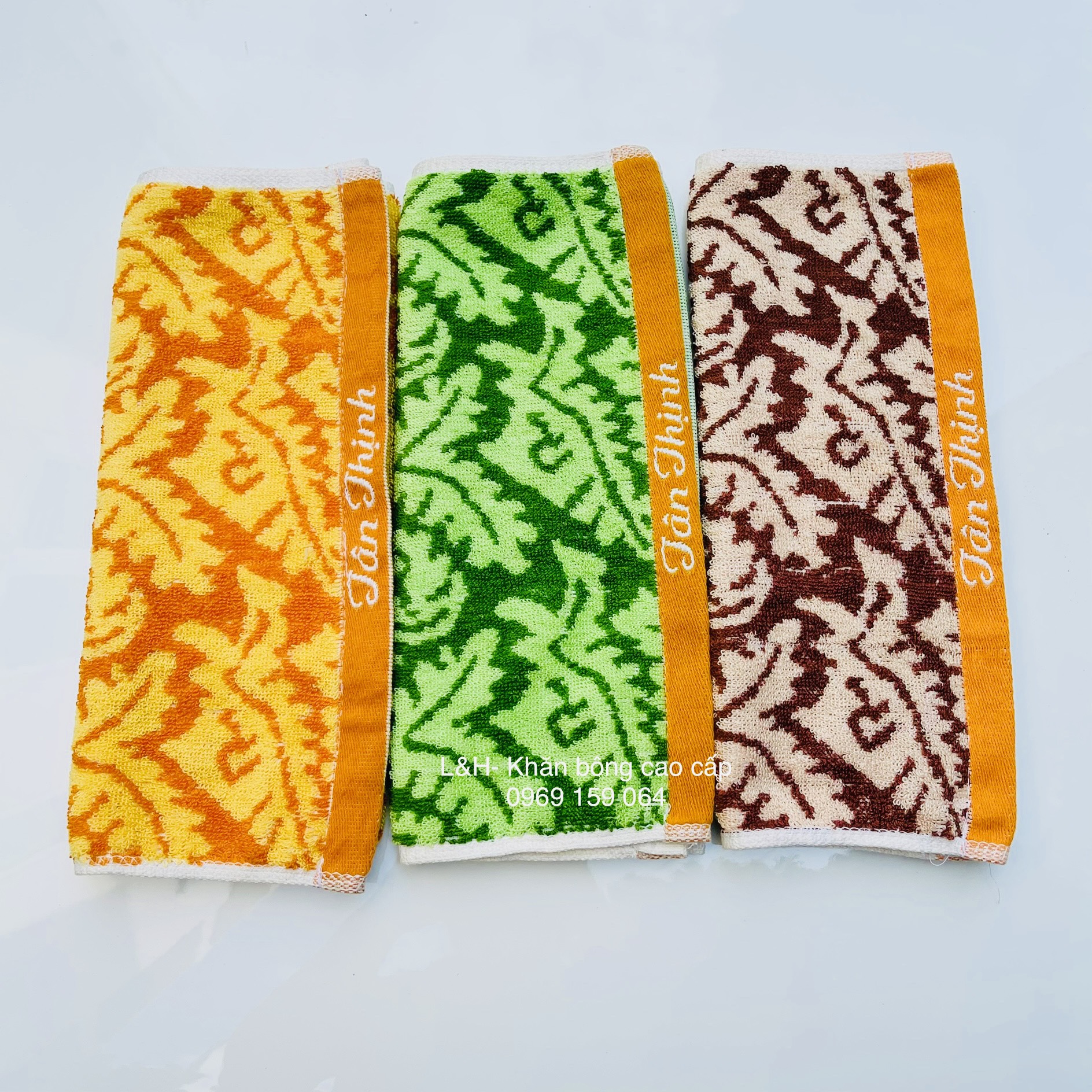 Khăn mặt lá me Tân Thịnh, kt 30x50cm