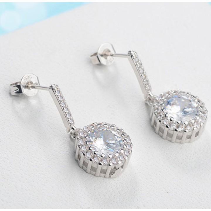 Bông tai nạm đá tròn BHBT351