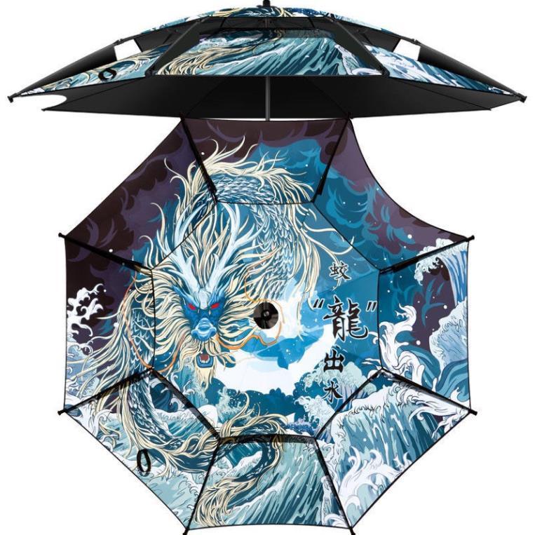 Ô CÂU CÁ 2 TẦNG THIẾT KẾ THÔNG MINH CHỐNG TIA UV CAO , VẢI ÉP NHIỆT 2 LỚP SIÊU BỀN , KHỚP XOAY 360 ĐỘ TIỆN LỢI SIÊU RẺ