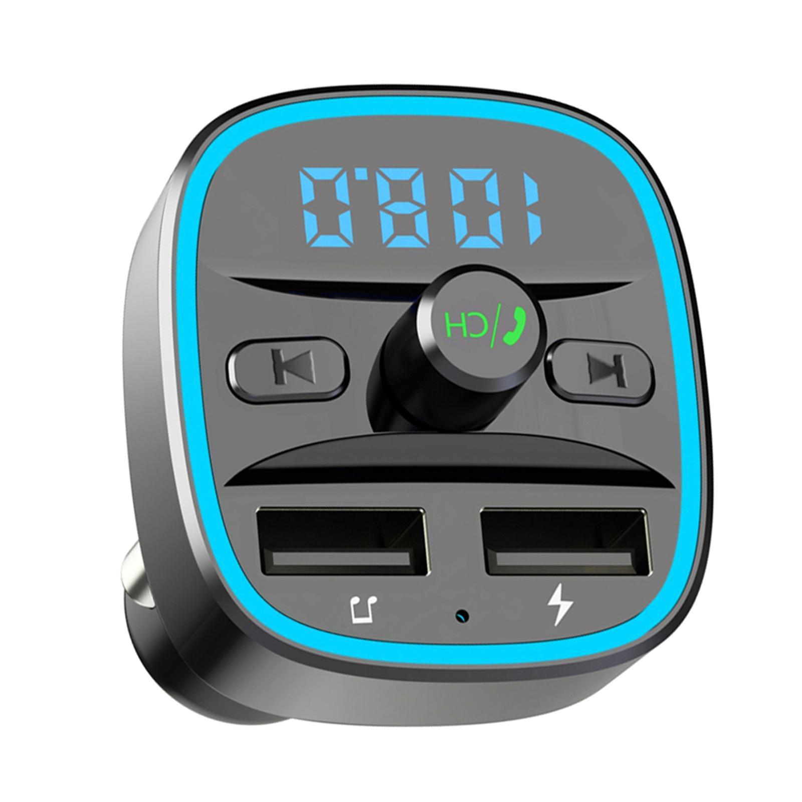 Wireless Car FM Transmitters Multifunction Hands-Free Calling Dual USB Port