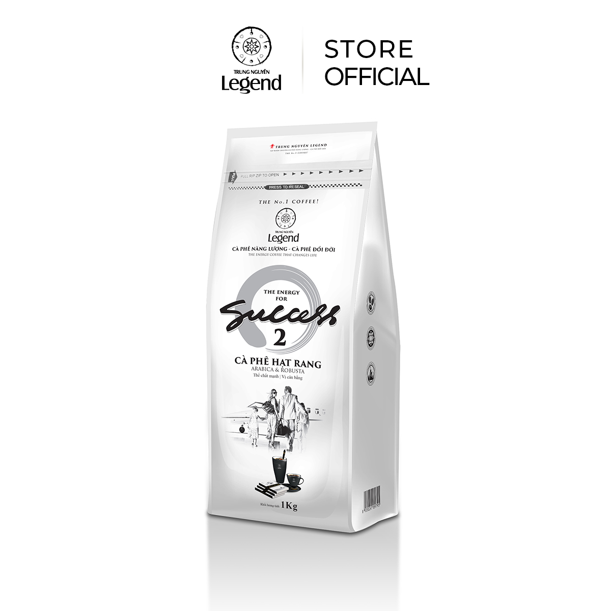 Cà phê Hạt Mộc Legend Success 2 - Trung Nguyên Legend - Arabica, Robusta (Gói 1 kg)