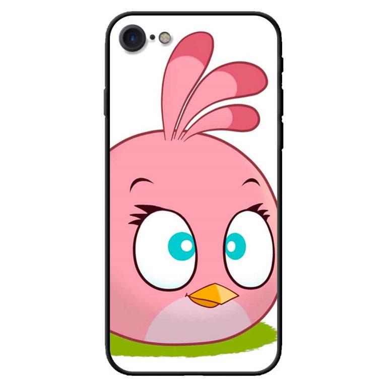 Ốp Lưng in cho Iphone 7, 8 Mẫu Chim Nền Hồng - Hàng Chính Hãng