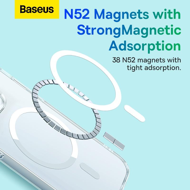 Ốp lưng nhựa hỗ trợ sạc từ tính Baseus Crystal Series Magnetic Case For I.P 14