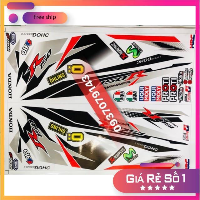 Tem rời dành cho winner chữ R dán xe trắng