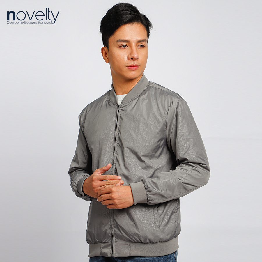 Áo jacket nam in chìm Novelty xám nhạt 2203392