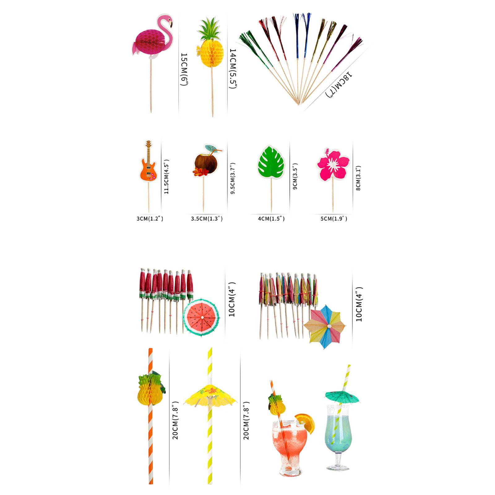 90Pcs Cupcake Topper Toothpick Cupcake Decoration for Tableware Buffet Beach