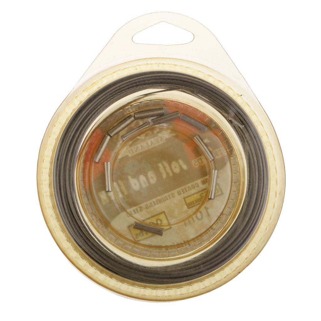10m Durable Stainless Steel Coating Fishing Wire Leader Jigging Line Trace 70/90/120/150LB