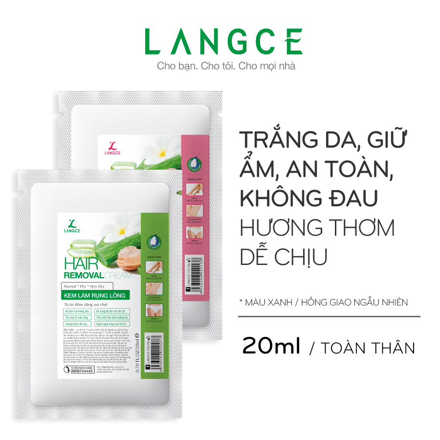 Gel Gội Sạch Vẩy Nấm, Gàu Hết Ngứa 100ml TẶNG Kem Làm Rụng Lông Trắng Da 20ml LANGCE