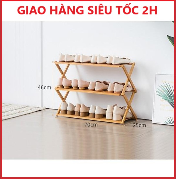 Kệ đựng dép 3 tầng tiện dụng cao 70cm