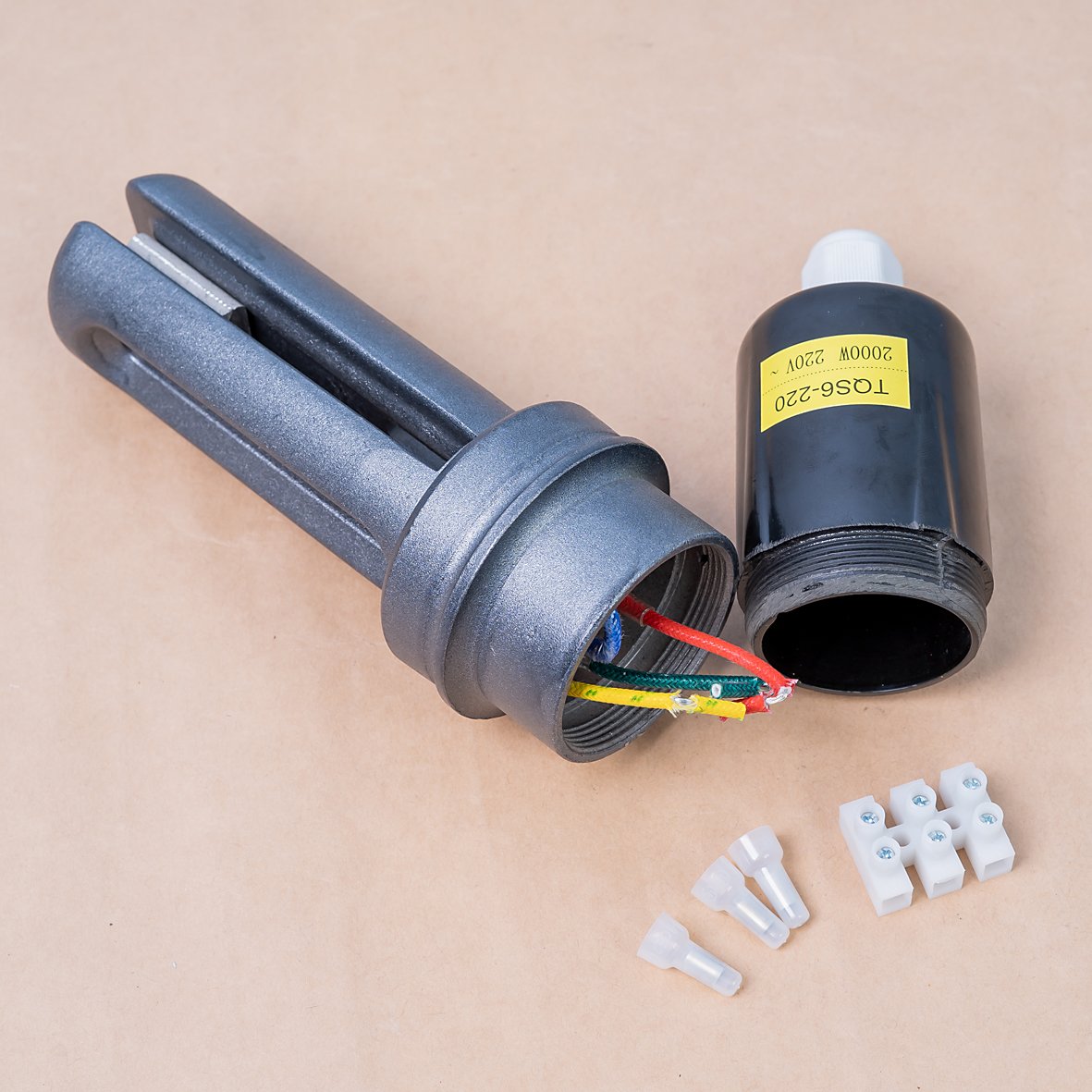 Điện trở tự ngắt phi 58 Ceramic Titan, hỗ trợ điện (nhiệt) phi 58 - 2000W  dùng cho máy nước nóng năng lượng