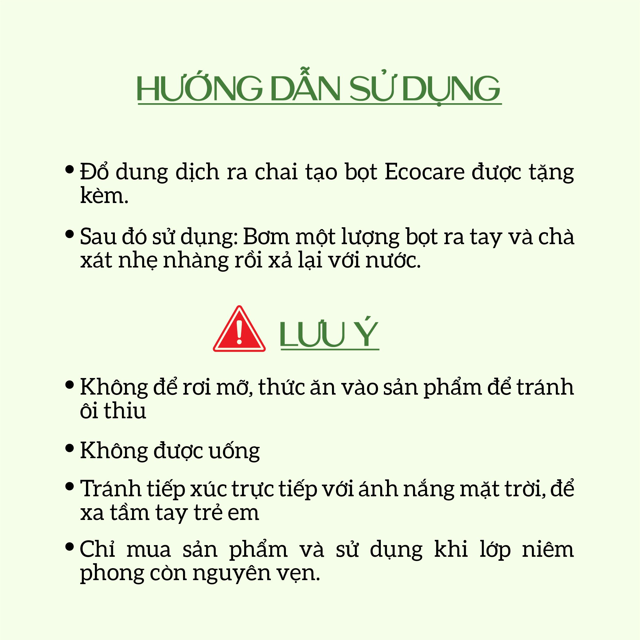 Nước rửa tay hữu cơ diệt khuẩn dạng bọt hương Cam 4000ml thương hiệu Ecocare