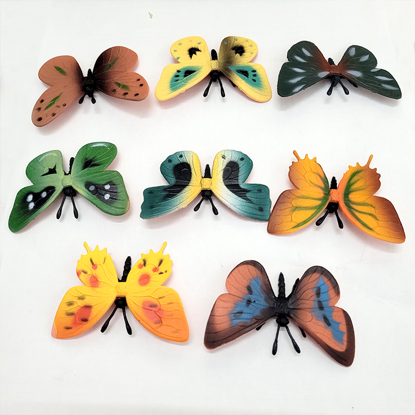 Đồ chơi 8 con Bươm Bướm Butterfly Safari 6cm xinh xắn độc đáo trang trí bàn học