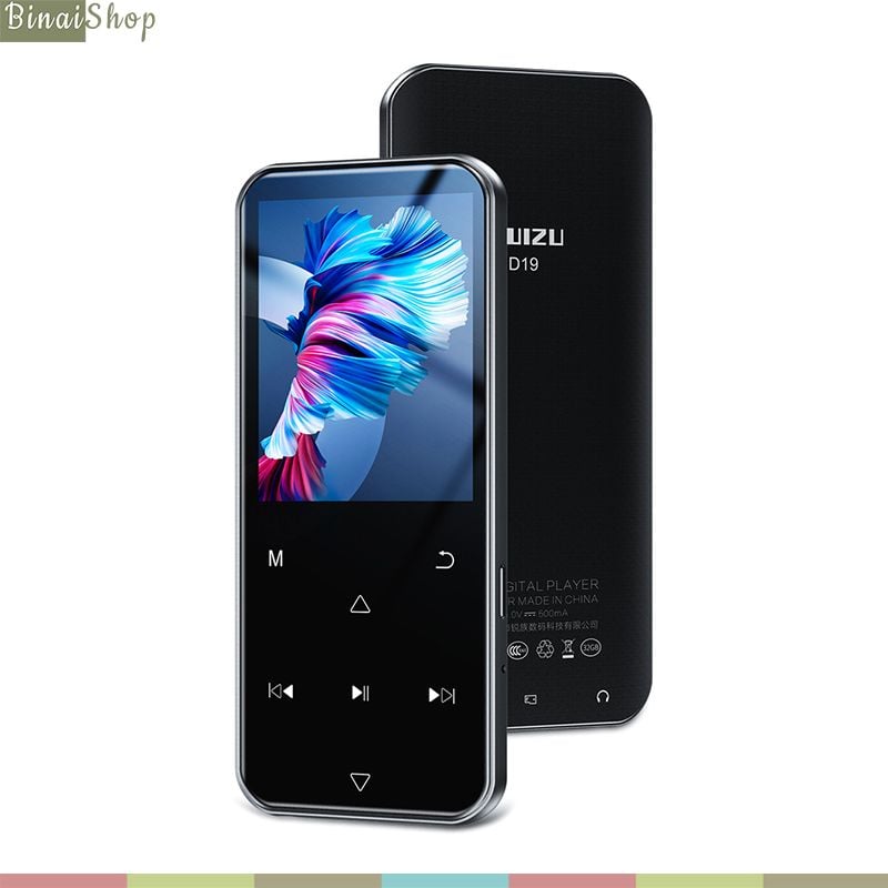 Ruizu D19 - Máy Nghe Nhạc Lossless Siêu Mỏng, Bluetooth 5.0, FM Radio, Thời Lượng Pin 50 Giờ, Bộ Nhớ Trong 16GB - hàng chính hãng