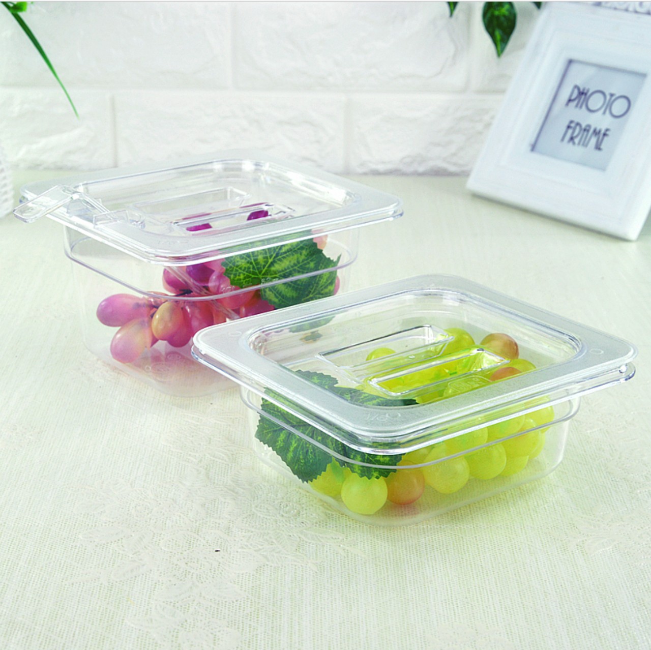 Khay buffet nhựa 1/6 sâu 100 mm