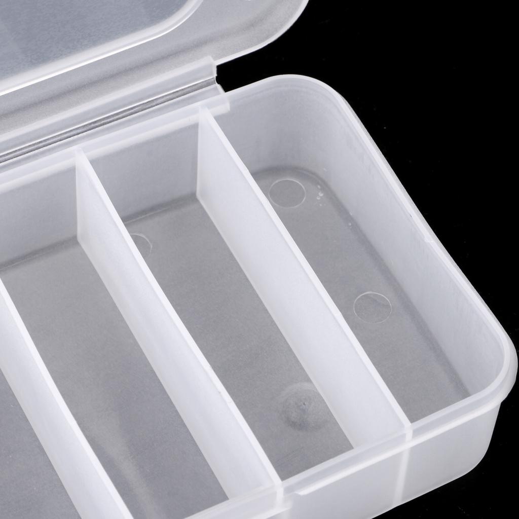 5 Compartments Waterproof Fishing Lure Bait Hook Tackle Box Storage Case