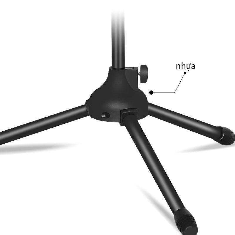 Ưu đãi đặc biệt tăng cường chân đế micro dọc nylon hiệu suất ghi âm ba chân micro đứng sàn micro đứng