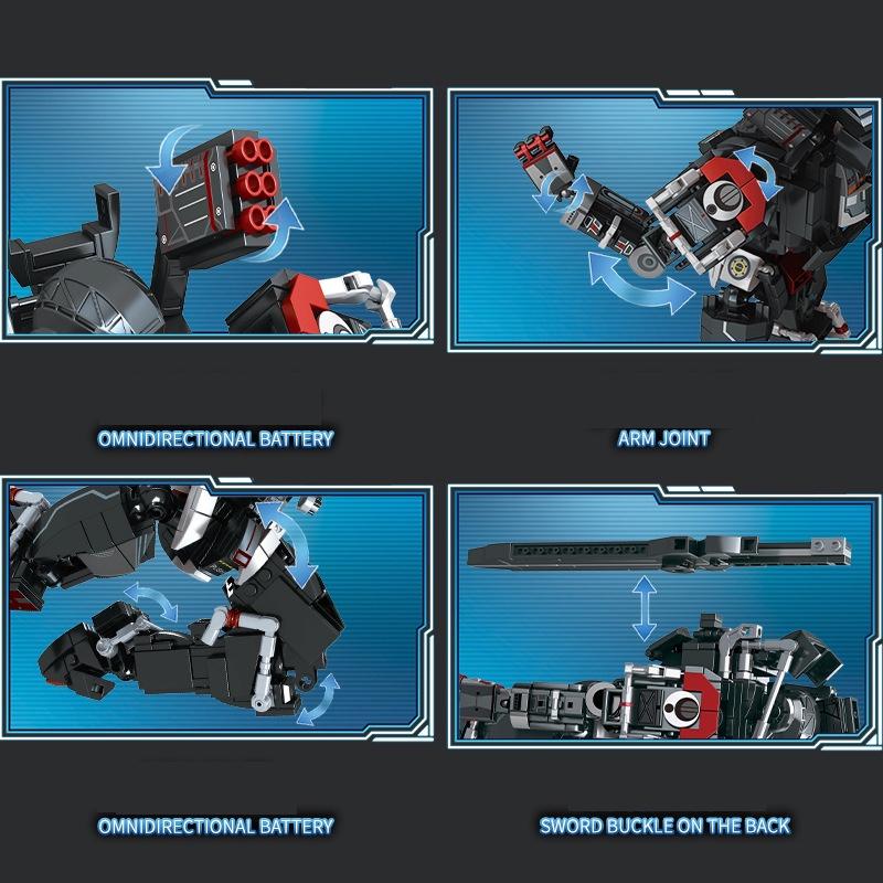 Đồ chơi Lắp ráp Robot Mark MU-2, Sembo Block 109007 Mecha, Xếp hình thông minh, Mô hình Robot người máy
