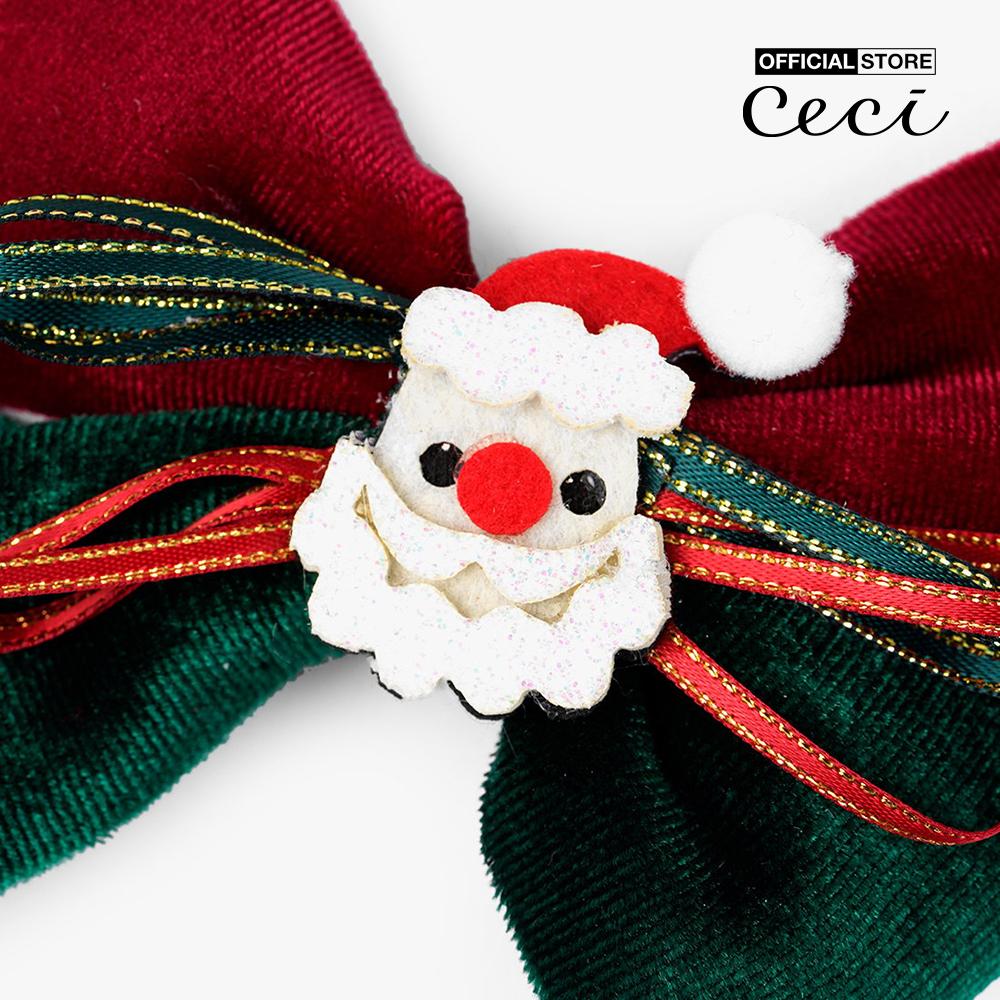 CECI - Kẹp tóc nữ hình chiếc nơ phối mặt ông già noel CC6-01000146