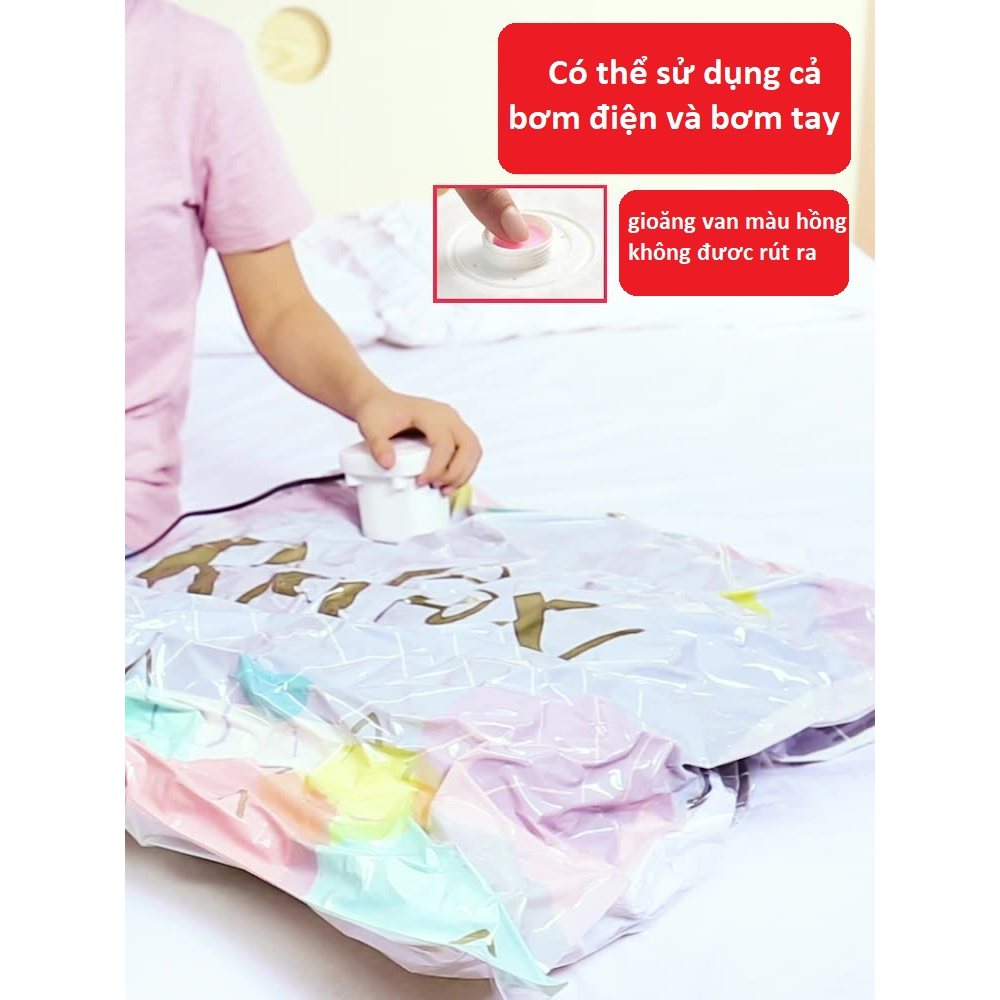 Túi Hút chân không đựng quần áo [MẪU MỚI 2024], túi đựng chăn màn mền gấp gọn, chống mốc