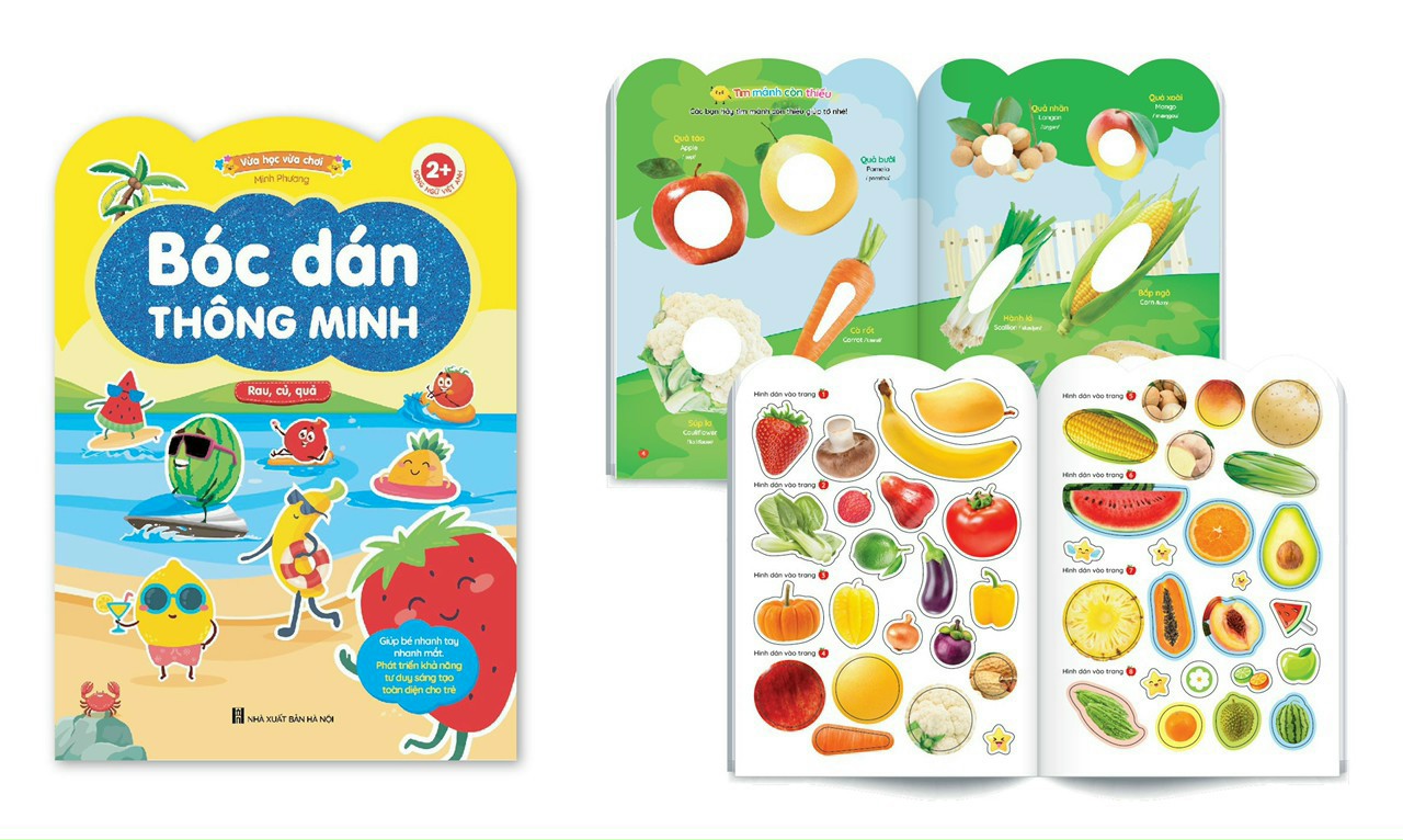 Bộ Sticker 6 cuốn - Bóc dán thông minh song ngữ Anh Việt