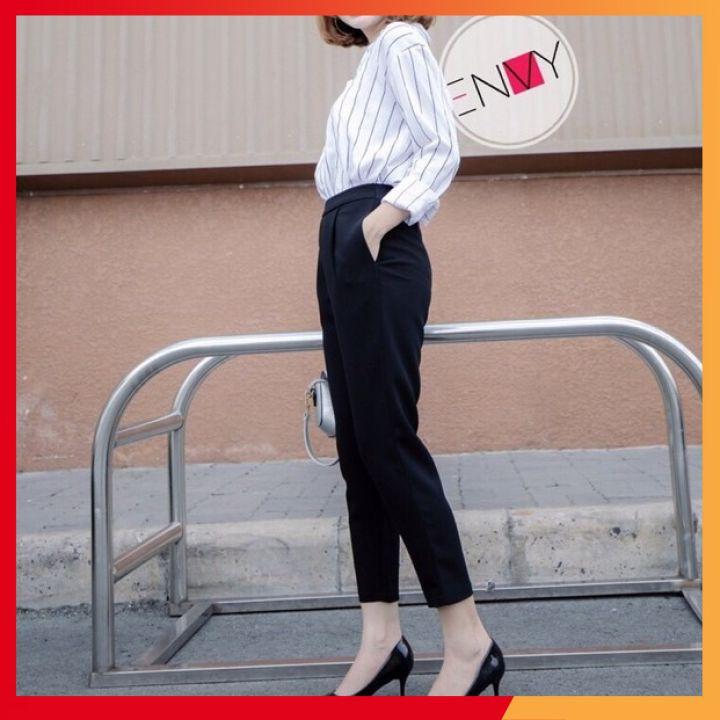 Quần baggy nữ ️CHẤT ĐẸP ️ Quần ống suông công sở chất vải mưa tuyết dày dặn siêu mềm mịn, from chuẩn không lo lỗi mode