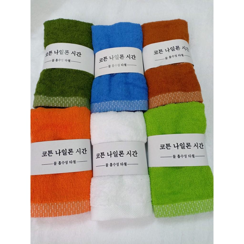 Khăn mặt 100% cotton thấm hút tốt 30x50cm, khăn mặt xuất dư giá siêu rẻ phù hợp với mọ gia đình