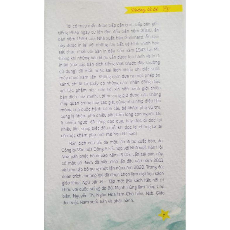 Sách - Hoàng Tử Bé- Tác Giả Antonie De Saint Exupery