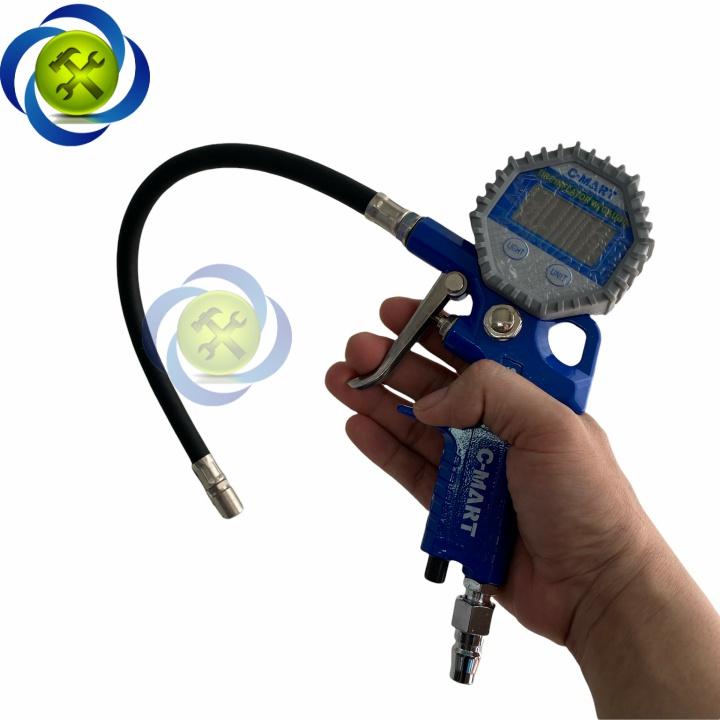 Dụng cụ bơm hơi có đồng hồ điện tử C-Mart S0015S